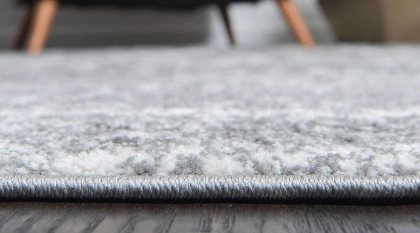 Unique Loom Rosso Collection Vintage, Traditional, Bohemian, Geometric, Distressed, Southwestern Area Rug, 2' 0" x 3' 0", Gray/Ivory