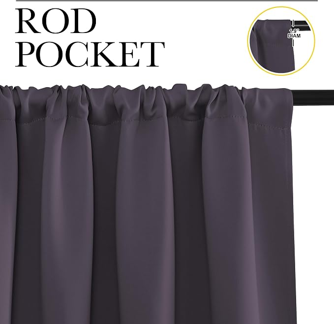 NICETOWN Blackout Curtains for Living Curtains, 2 Panels, 42 by 72, Room - Image 2