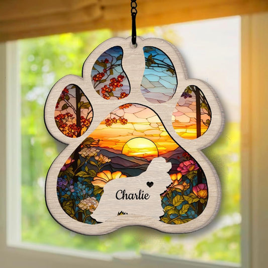 Personalized American Cocker Spaniel Suncatcher Dog Memorial Gifts, Custom American Cocker Spaniel Ornament Christmas Tree, Pet Remembrance Gift, Loss of Dog Sympathy Gift, Pet Loss Suncatcher