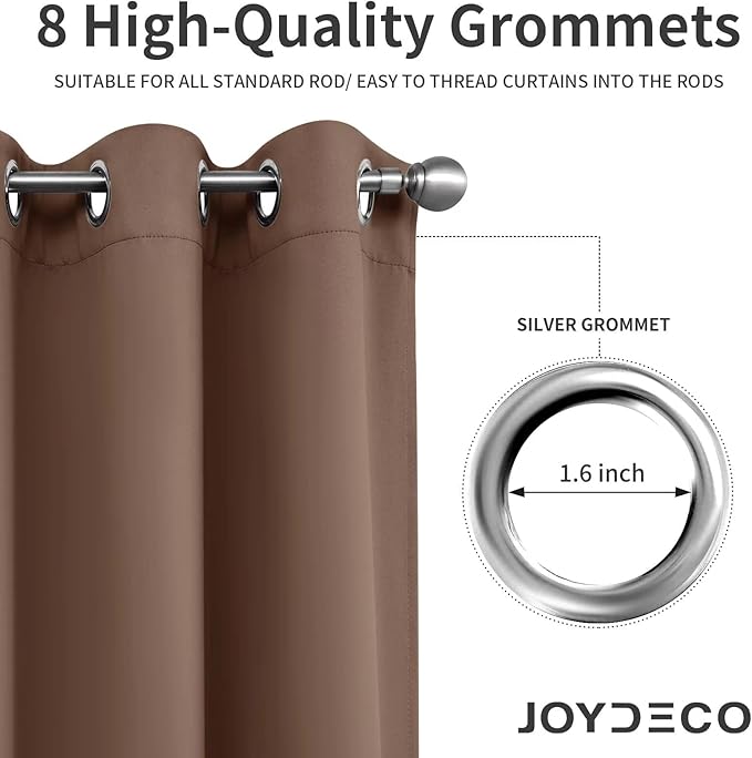 Joydeco Blackout Curtains 108 Inch Length 2 Panels Set, Thermal Insulated Long - Image 2