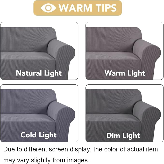 H.VERSAILTEX Stretch Chair Slipcover Sofa Cover Furniture Protector Cover High - Image 3