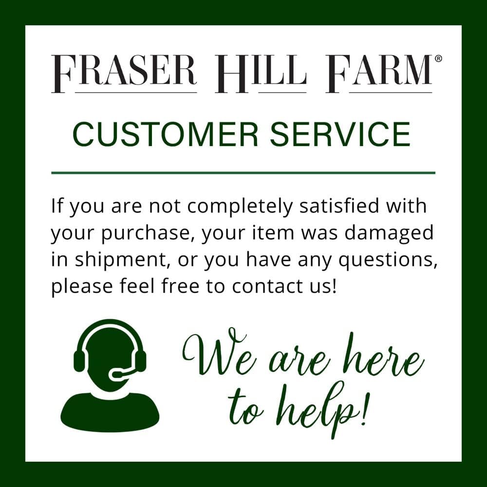 Fraser Hill Farm 9-Ft. Winter Falls Slim Christmas Tree with Metal Base and No Lights Included, Perfect Unlit Christmas Tree for Living Rooms, Dens, and Family Rooms