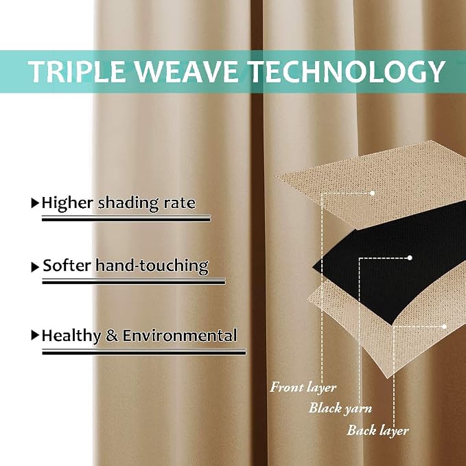 NICETOWN Cold Reducing Curtains, Bedroom Full Blackout Curtain Panels, Great Job - Image 6