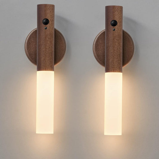 Montford Wall Sconces Set of Two Battery Operated, Motion Sensor Night Light Magnetic Wall Light Rechargeable, Peel and Stick Lights for Hallway