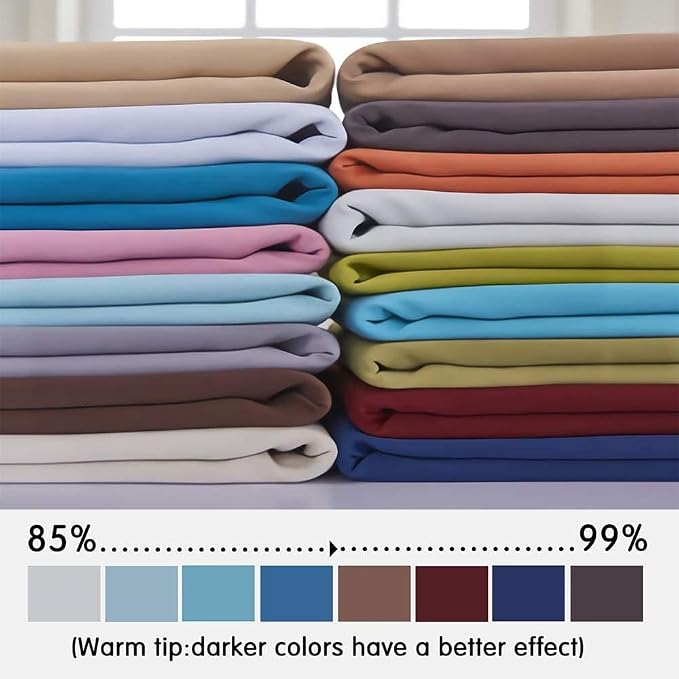 Yakamok Room Darkening Curtains 52x90 inch Length Light Beige-Living Room | 2 - Image 5
