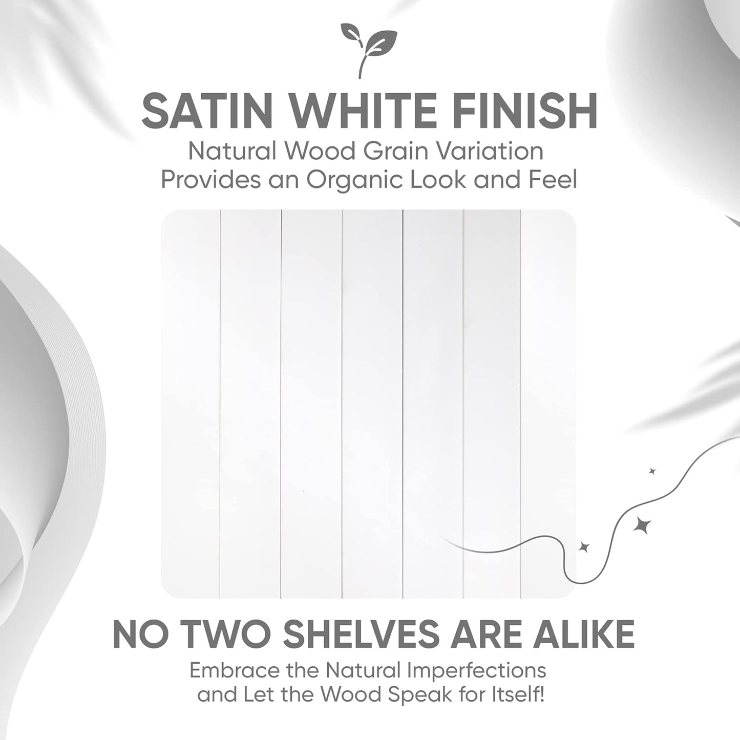 Homeforia White Floating Shelf 18 inch, High End Solid Real Wood 18inch Bathroom Floating Shelves for Wall Mounted, White Wooden 18in Floating Shelves, Heavy Duty Bracket, 18 X 6.5 X 1.75 in, Set of 4