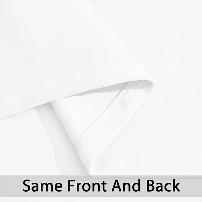 Yakamok Room Darkening Curtains 62x84 inch Length Pure White-Living Room | 2 - Image 5