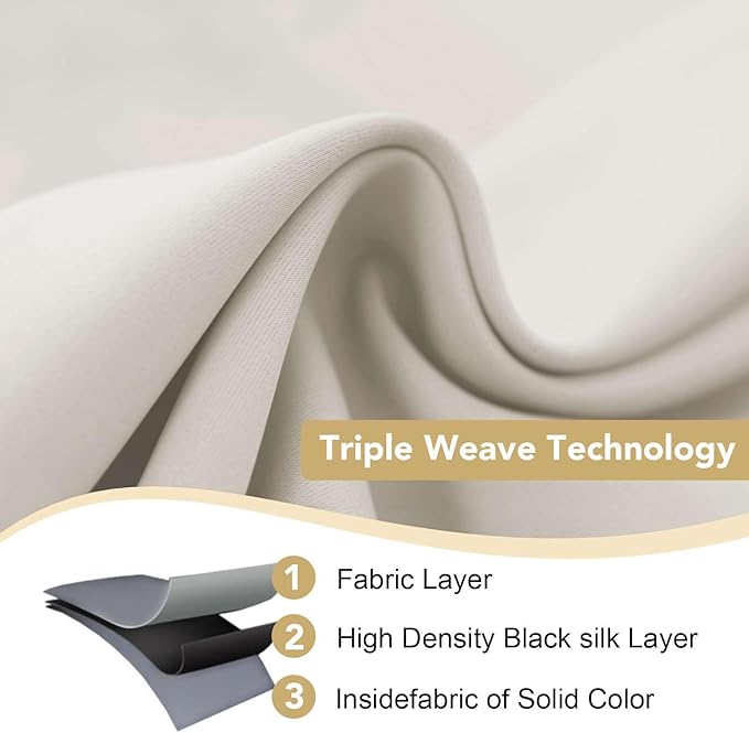 H.VERSAILTEX Solid Grommet Thermal Insulated Blackout Curtain Panels/Drapes - Image 3
