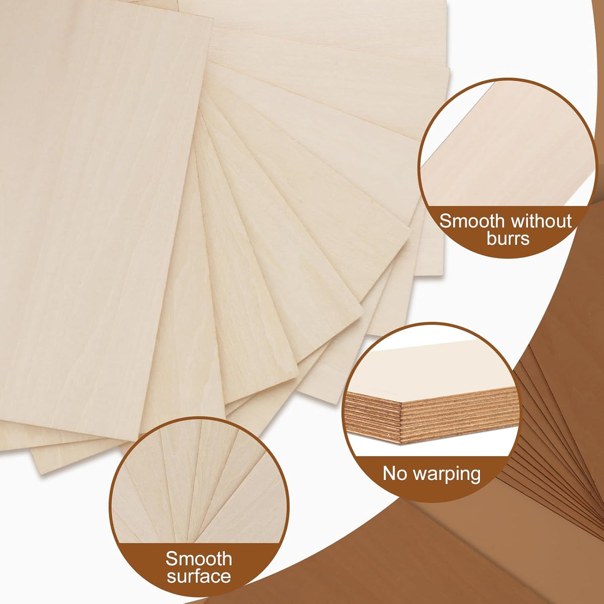 24Pack Basswood Sheets 4x6x1/16 Inch, Basswood for Laser Cutting & Engraving, Thin Plywood Wood Sheets Unfinished Wood for Crafts, DIY Architectural Models, Wood Burning and Painting.