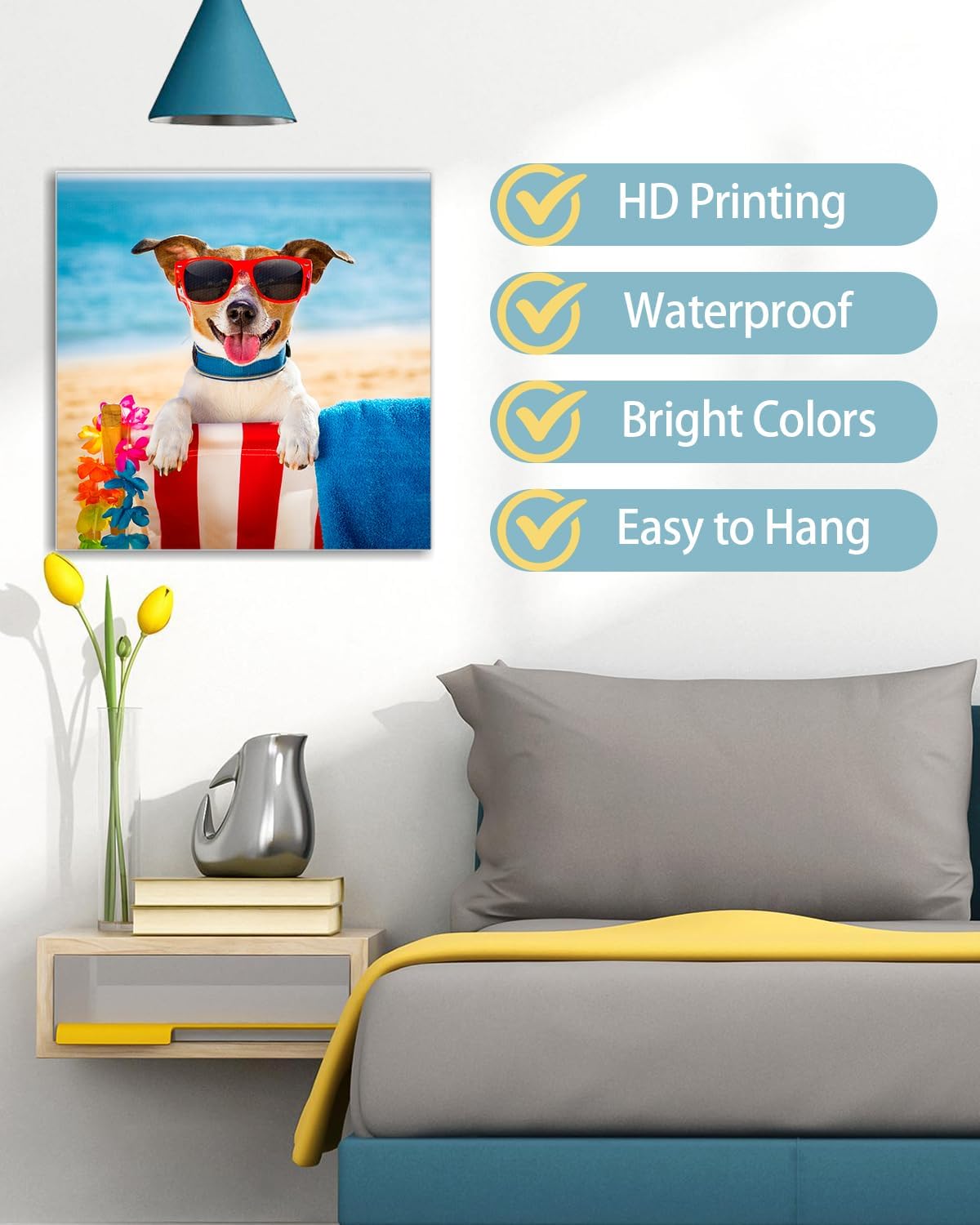 AbcCustomize Canvas Prints with Your Photos，Custom Canvas Wall Art for Bedroom, Living Room, Farmhouse Decor，Personalized Gifts Canvas Prints for Family，Friend，Lover，Pet
