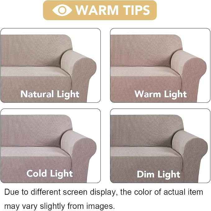 H.VERSAILTEX Stretch Couch Cover Loveseat Covers - Image 3