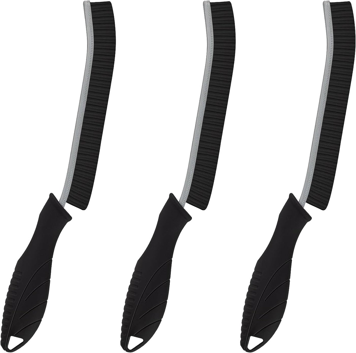 Cleaning Brush - 3 Pcs Hard Bristle Crevice Cleaning Brush, Grout Brush, Scrub Brush for Tile Grout Crevice, Gap Cleaning Tools for Bathroom Kitchen Toilet Window Track (3, Black)