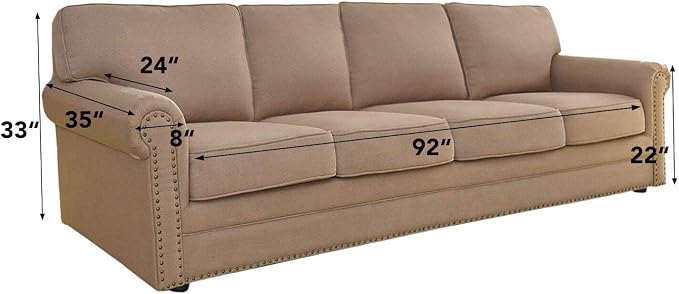 Easy-Going Stretch 4 Seater Oversized Sofa Couch Cover Snow White | 1-Piece - Image 5