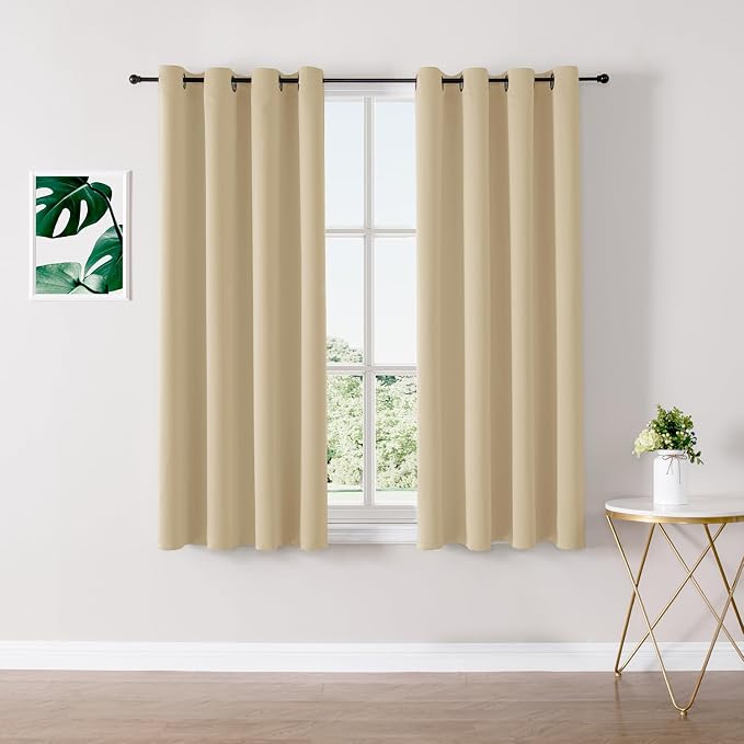 ChrisDowa Blackout Curtains for Bedroom and Living Room 63 Inches Long | 2 by ChrisDowa
