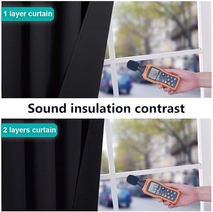 NICETOWN Complete 100% Blackout Curtain Set, Double Panels, Thermal Insulated & - Image 4
