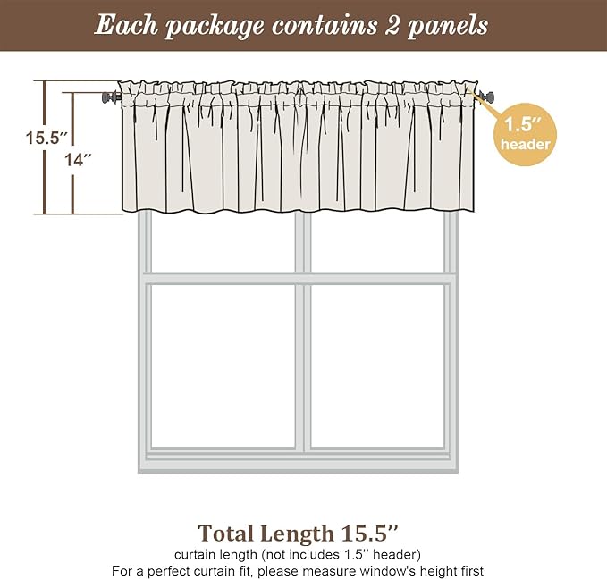 Chyhomenyc Light Blue Sheer Valances - Image 3