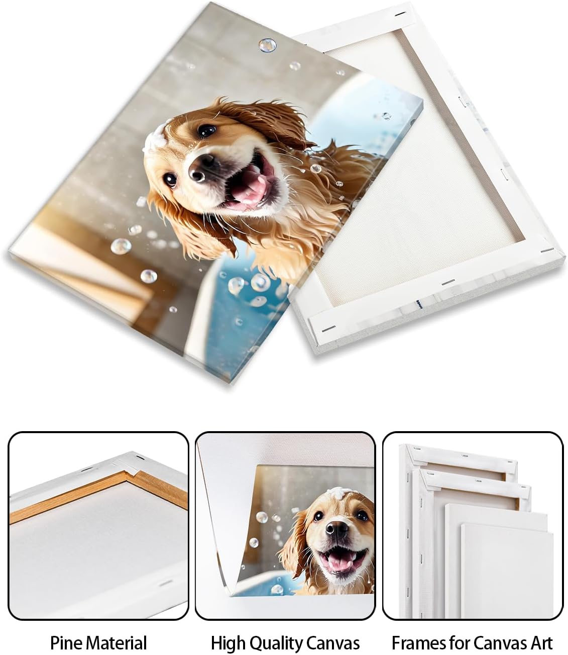 AbcCustomize Canvas Prints with Your Photos, Personalized Photo To Canvas Print for Bedroom, Living Room, Farmhouse Office Decor,Custom Canvas Wall Art for Gifts & Keepsakes, Ready to Hang