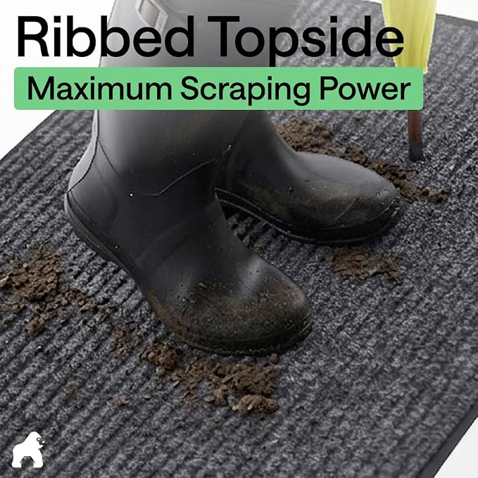 GORILLA GRIP Waterproof Traffic Guard Door Mat, 35x23 Indoor Outdoor Durable - Image 4