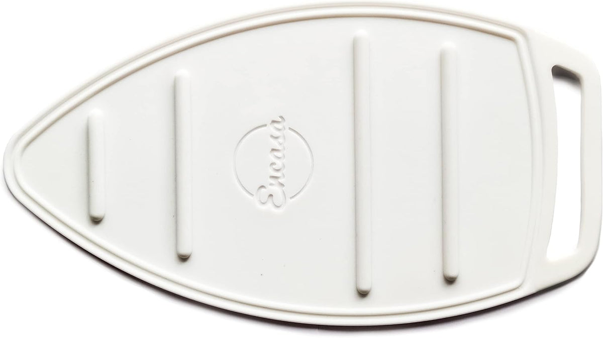 Encasa Homes Silicon Mat for Hot Iron Rest - Heat Resistant, Anti - Slip, Thicker Pad for Protecting Your Table During Ironing, Non-Burning, Machine Washable, Durable - White