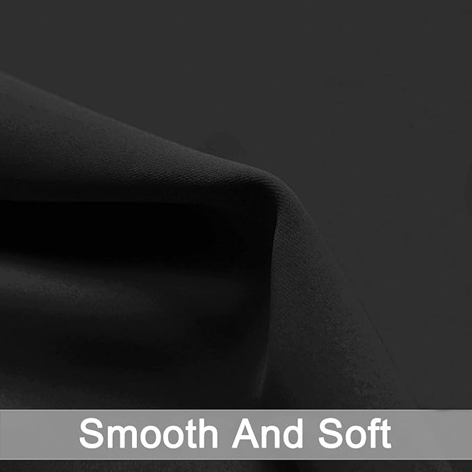 Yakamok Room Darkening Curtains 42x84 inch Length Black-Living Room | 2 panels - Image 4