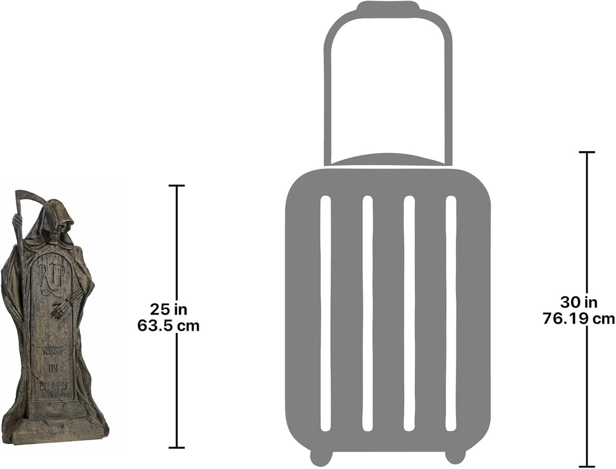 Design Toscano Rest in Pieces Grim Reaper Tombstone Statue