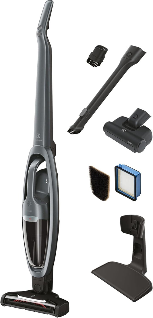 Electrolux WellQ7 Pet Cordless 2-in-1 Vacuum Cleaner with Motorized PetPro+ Nozzle for Easy Pet Hair Removal, 50-Minute Run Time, 2 Power Modes, Shale Gray