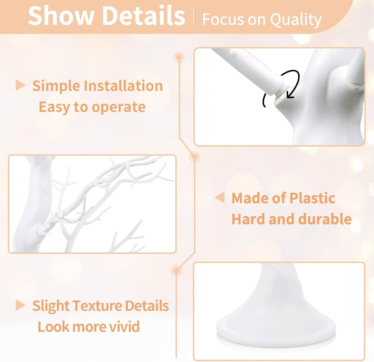 Nuptio Artificial Trees Decorative Trees: 2 Pcs White Twig Trees 22.8in Tall Halloween Decorations Wedding Centerpiece for Tables Fake Easter Tree for Christmas Thanksgiving Birthday Party Decor