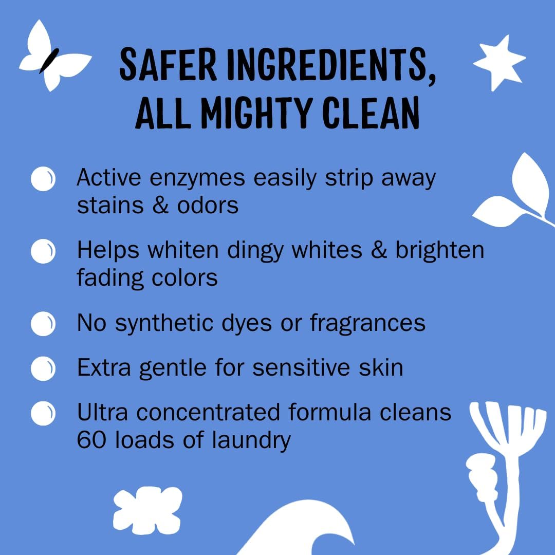 Molly's Suds Super Powder Detergent | Extra Strength Laundry Soap, Stain Fighting | Sensitive Skin | Simple, Effective Ingredients | 60 Loads - Ocean Mist