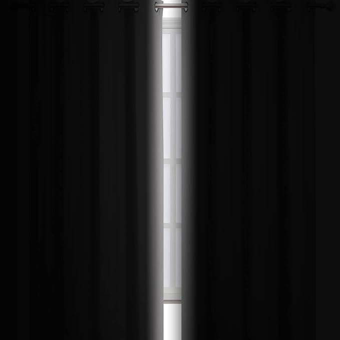 Blackout Curtains 52 x 95 inch/Light Grey Curtains Set of 2 Panels/Thermal - Image 3