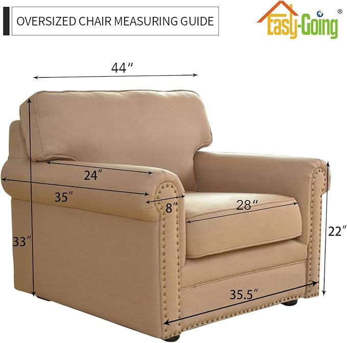 Easy-Going Stretch Oversized Chair Slipcover - Image 2