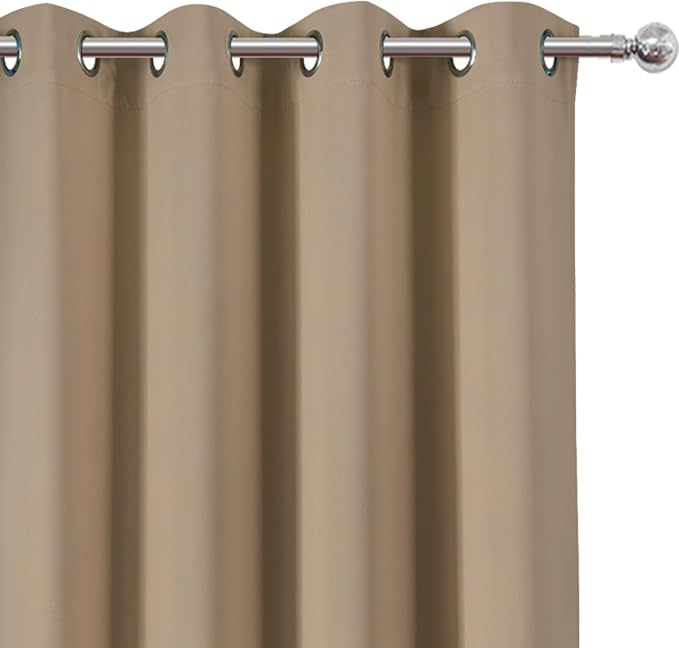 Blackout Curtains 52 x 108 inch/Natural Curtains Set of 2 Panels/Thermal - Image 6