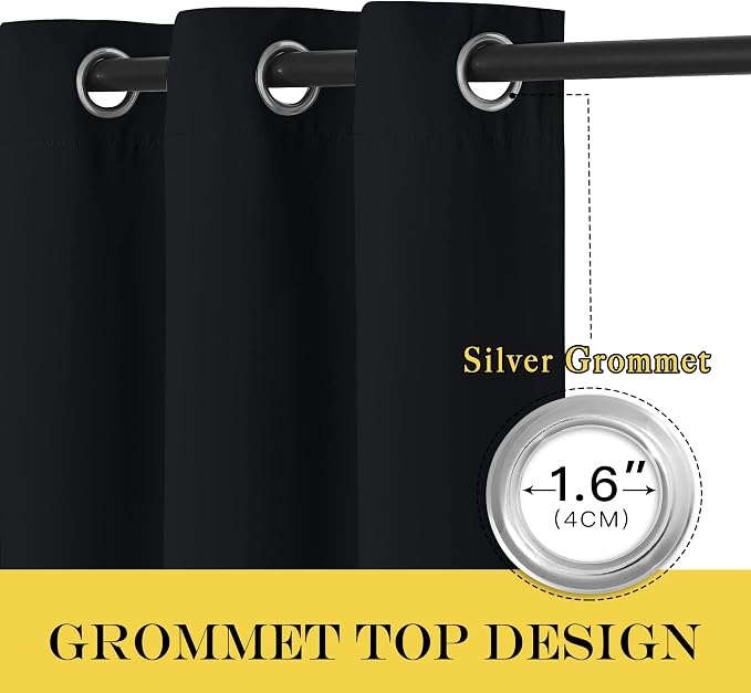 NICETOWN Black Out 132 inch Curtain - Image 3