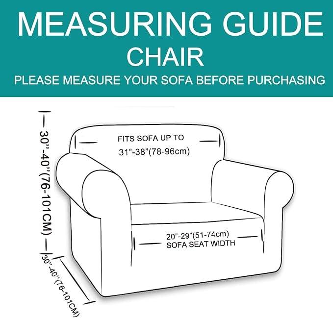 U-NICE HOME Stretch Recliner Chair Cover Armchair Slipcover, Chocolate | - Image 6