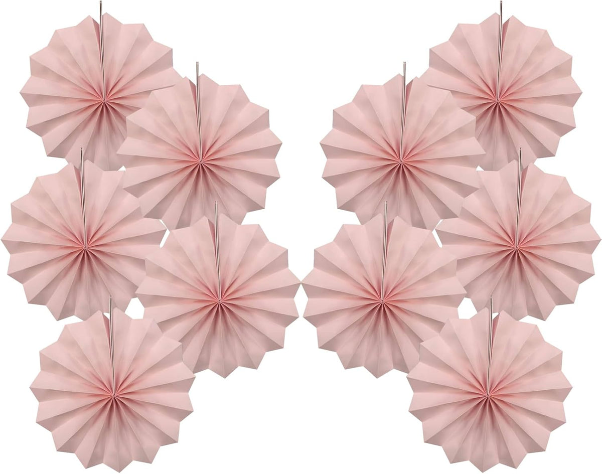 Pink Birthday Decorations,DIY Pink Paper Fans Hanging Decoration ,Party Supplies Party Fans 8in, Pink Christmas,Wedding Graduation Events Accessories 30 Color DIY Set (Baby Pink)