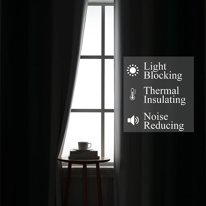 Green and Greyish White Blackout Curtains 42Wx45L 2 Panels | Ombre Curtains - Image 3
