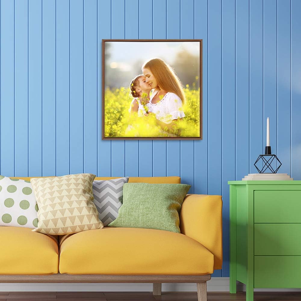wall26 Framed Custom Canvas Wall Art for Living Room, Bedroom Canvas Prints for Home Decoration Ready to Hang - 16"x16", Natural Frame