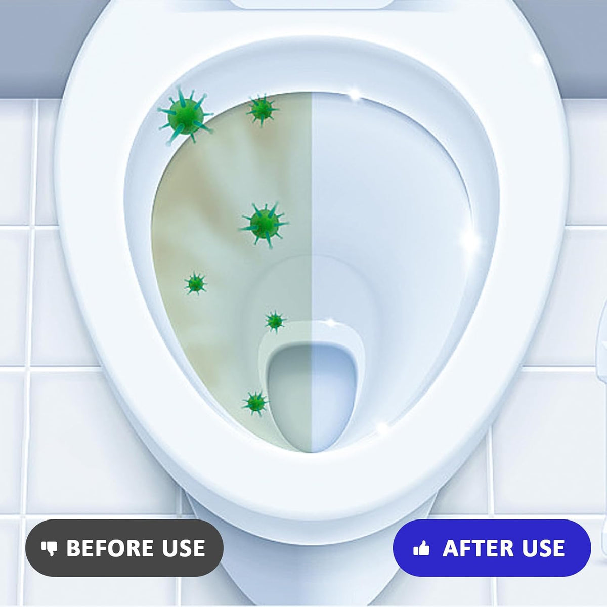 coldchill Toilet Bowl Cleaners 20 PACK, Long-Lasting Toilet Bowl Cleaner Tablets with Sustained-Release Technology Against Tough Stains, Automatic Toilet Cleaner for Deodorizing & Descaling