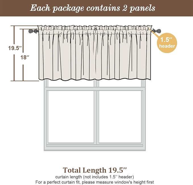 Chyhomenyc Sheer Taupe Valances - Image 5