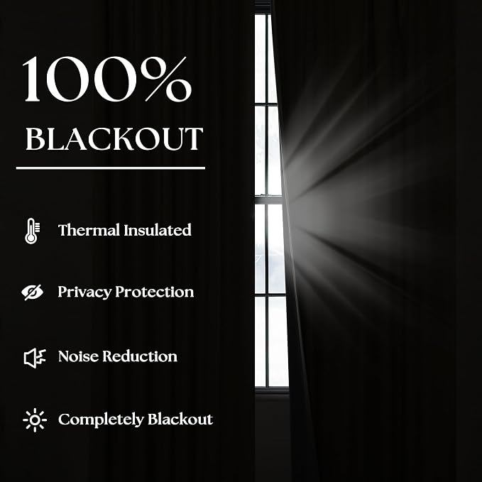 Dusty Blue Pinch Pleated 100% Blackout Linen Curtains 84 Inch Long 2 Panels | - Image 6
