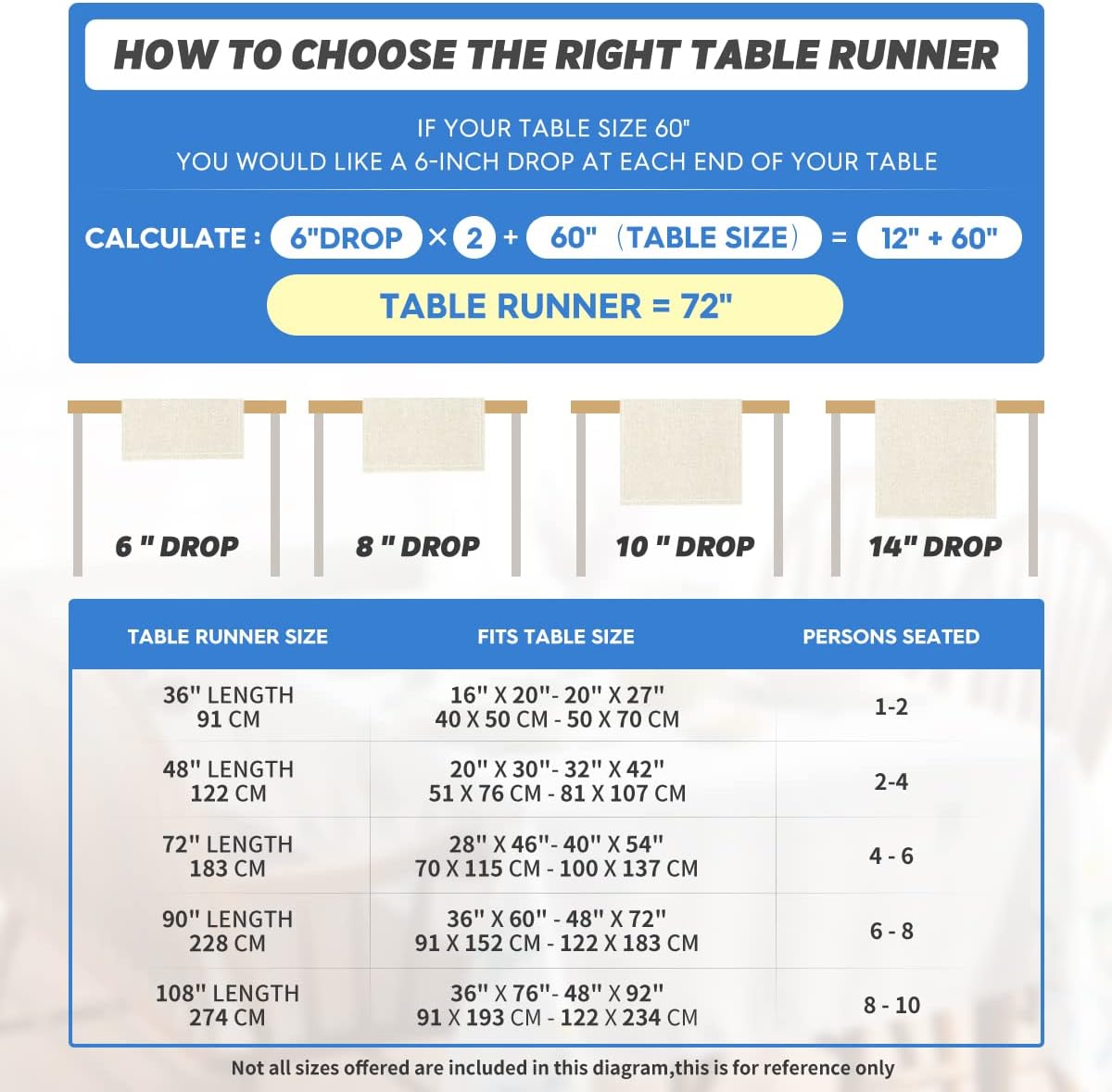 Artoid Mode Snowman Birds Trees Christmas Table Runner, Seasonal Blue Winter Holiday Kitchen Dining Table Decoration for Indoor Outdoor Home Party Decor 13 x 90 Inch