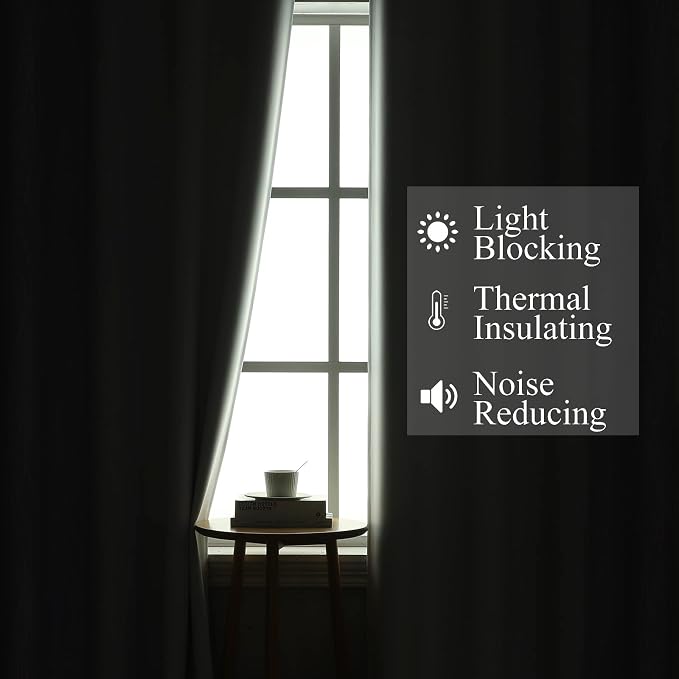 Lilac and Greyish White Ombre Blackout Curtains Living Room 84 Inches Long | - Image 3