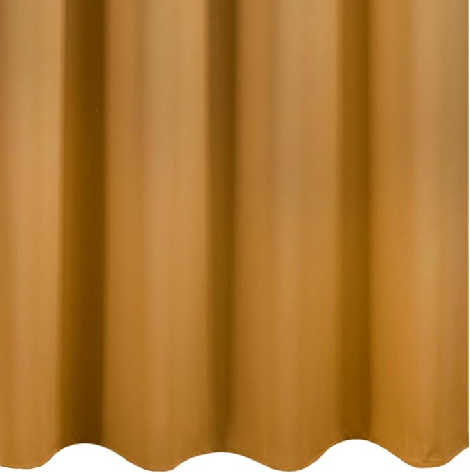 Blackout Curtains 66 x 54 Inch Long Mustard Yellow Curtains Set of 2 Panels - Image 8