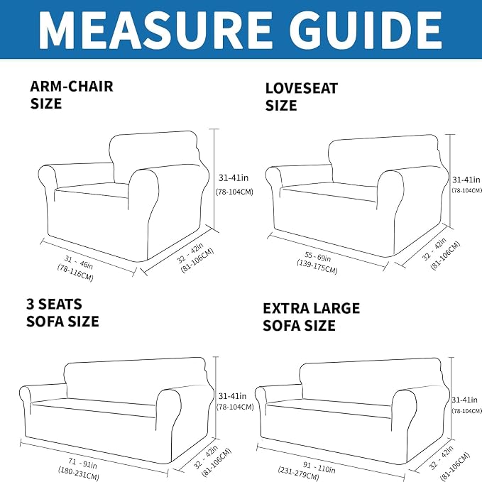 XINEAGE New Stretch Armchair Covers 1 Piece Chair Slipcovers Chair Protector - Image 2