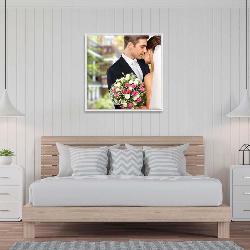 wall26 Framed Custom Canvas Wall Art for Living Room, Bedroom Canvas Prints for Home Decoration Ready to Hang - 24"x24", White Frame