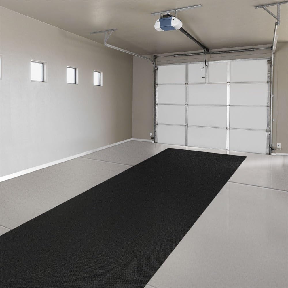 House, Home and More Indoor Outdoor Carpet with Rubber Marine Backing - Black - 6 Feet x 25 Feet - Durable, UV-Resistant - Adds Color and Comfort to Your Deck, Patio or Other Outdoor Rug Space.