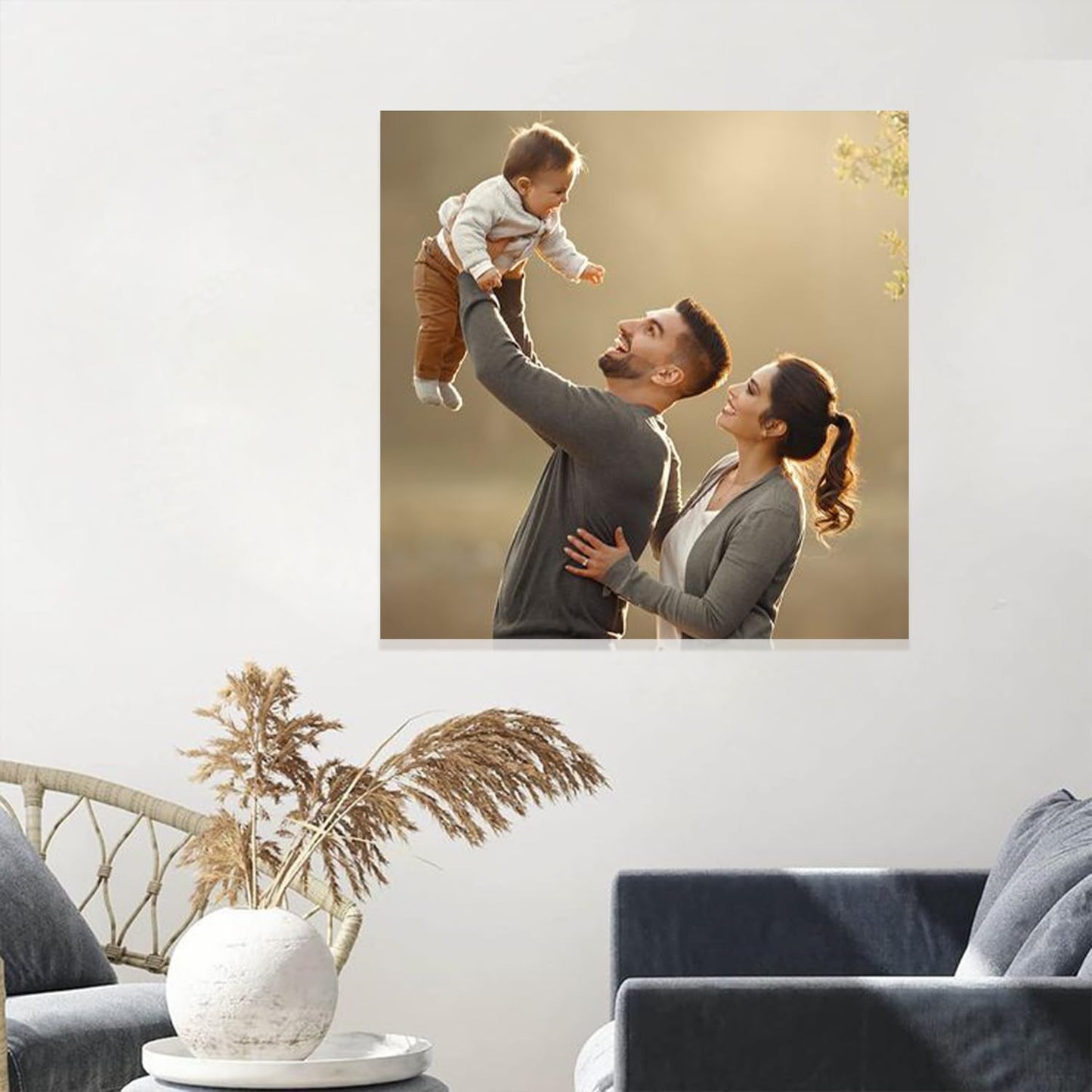 GZZFXXD Personalized Custom 20''x20'' Canvas Prints with Your Photo/your Image Large Wallart Wall Decor for Bedroom Dining room Living room Children's room(Unframed)
