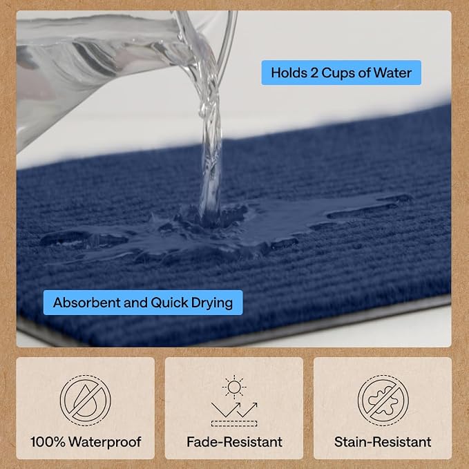 GORILLA GRIP Waterproof Traffic Guard Door Mat, Indoor and Outdoor Heavy Duty - Image 5