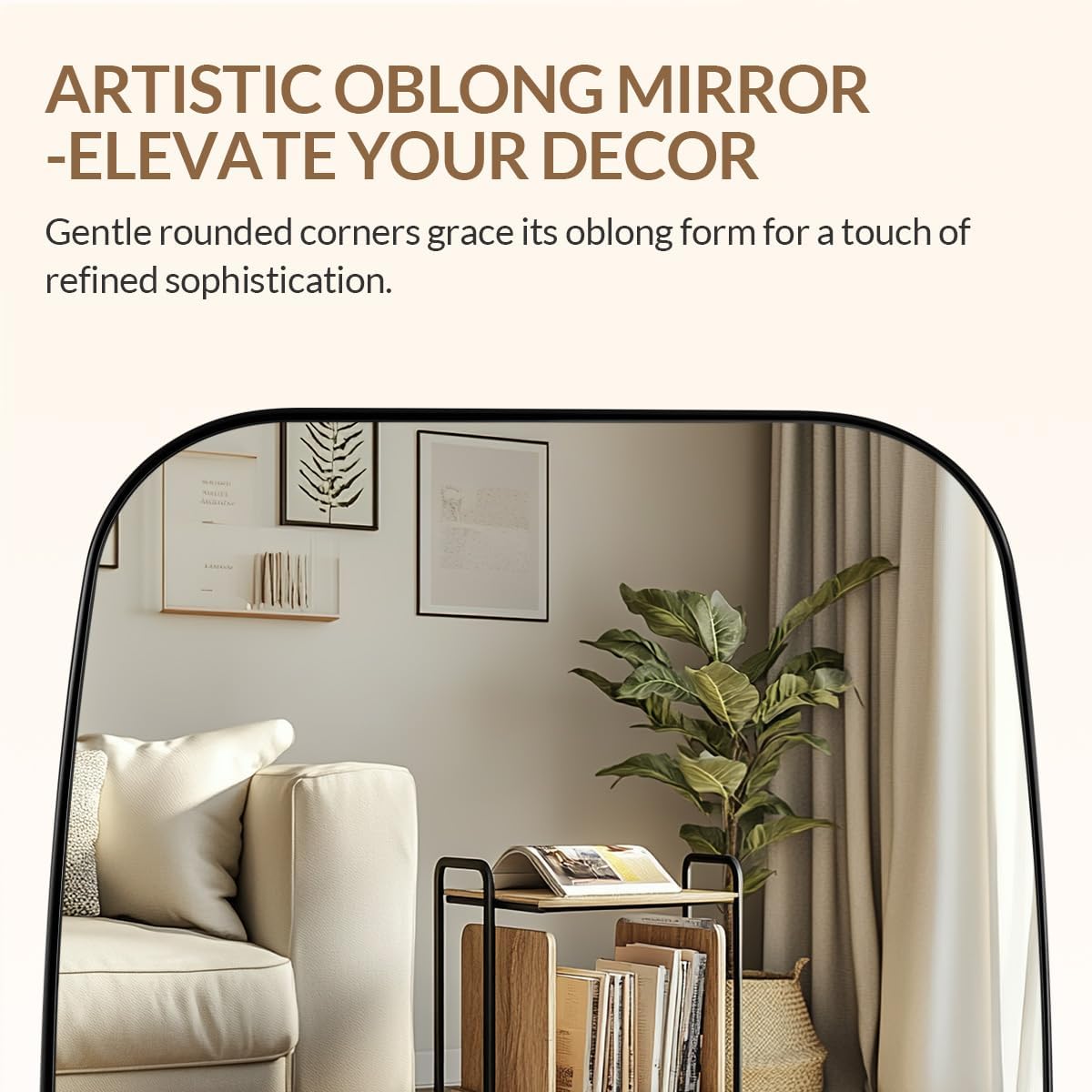 ANDY STAR 30x36” Black Bathroom Mirror, Oblong Vanity Mirror with Stainless Steel Metal Frame, Matte Black Oval Mirror for Over Sink, Modern Anti Rust Wall Mounted