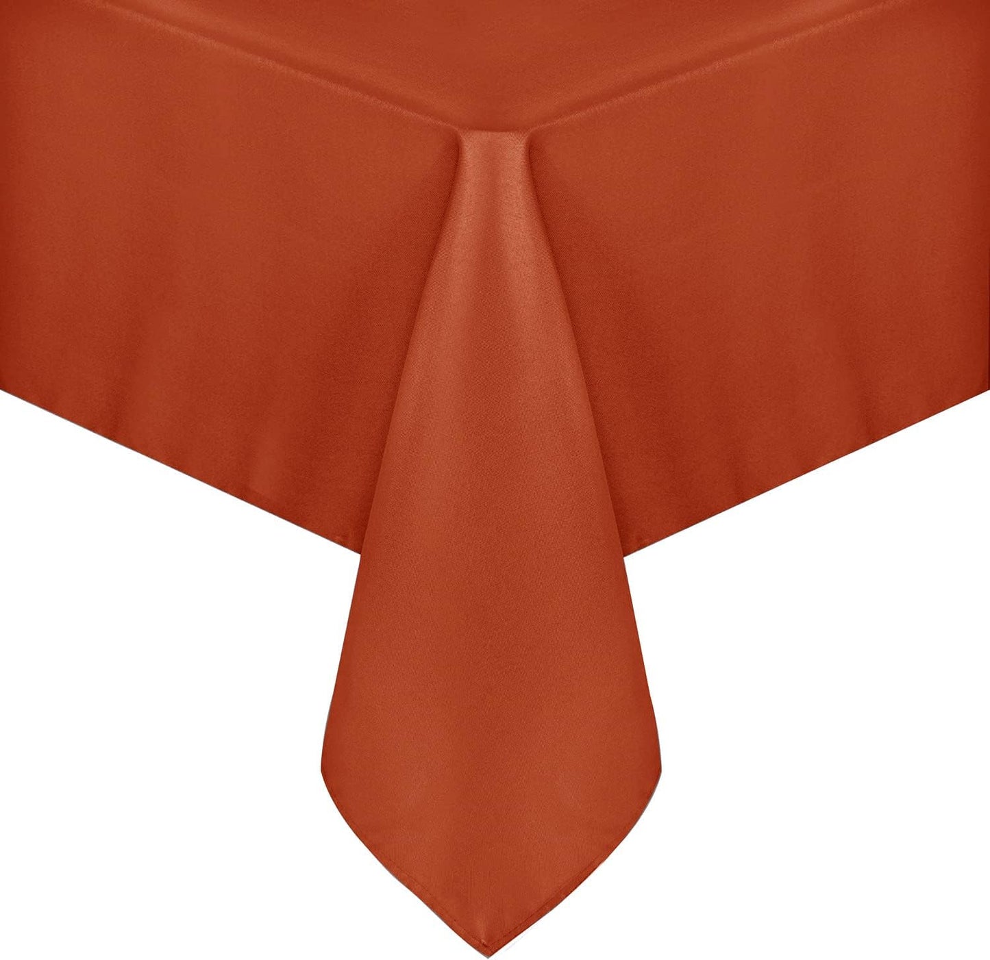 sancua Fall Tablecloth for 6 Foot Tables, 60 x 102 Inch Burnt Orange - Stain and Wrinkle Resistant Rectangle Table Cloth, Fabric Thanksgiving Table Cover for Dining Buffet Parties, Rust Pumpkin Orange