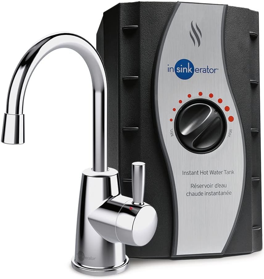 InSinkErator Stainless Steel Tank, H250C-SS HOT250 System, Single-Handle Faucet in Chrome with2/3-Gallon Instant Hot Water Dispenser